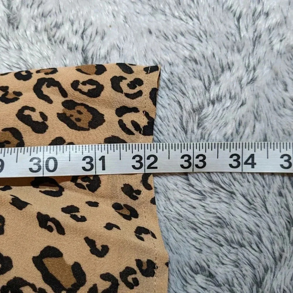 Reformation Brown Leopard Cheetah Animal Anchorage Wrap Dress Mini Small - Picture 6 of 6